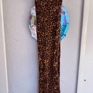 Unisex Flannel Leopard Infinity Scarf - 34" Long, 8" Wide